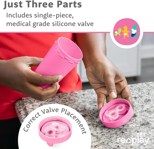 Miniatura 8 de Re-Play - Vasos con tapa de 10 oz., hechos en EE.UU., para niños pequeños de 1 año en adelante, a prueba de derrames, aptos para lavavajillas