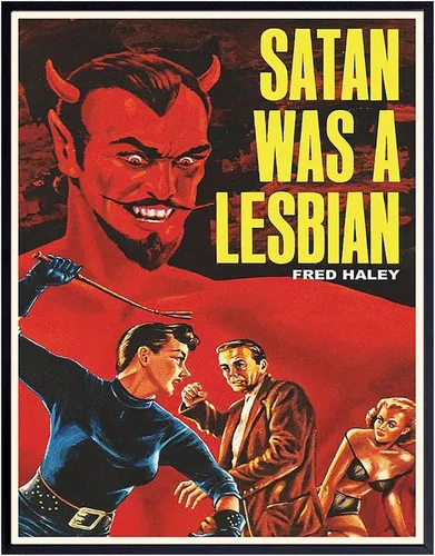 Miniatura 9 de Cartel de Satanás Era Una Lesbiana - Arte de Pared Vintage Retro de Película en Impresión - Regalos Lésbicos para Novia - Imagen Única y Genial