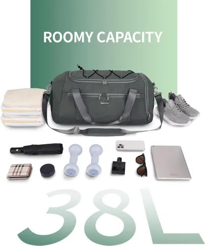 Miniatura 5 de Bolsa de gimnasio con compartimento para zapatos y soporte para esterilla de yoga y mochila para computadora portátil