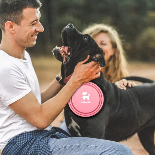 Miniatura 7 de COOYOO Cuenco plegable para perros, paquete de 2 cuencos plegables para agua para perros y gatos, plato portátil para alimentación de mascotas