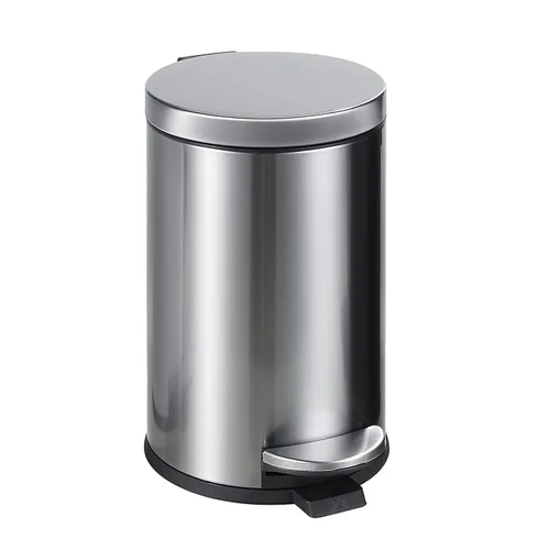 Miniatura 8 de SunnyPoint Cubo de basura redondo de 4.5 litros (1.2 galones) con cubo interior de plástico; baño, oficina, cocina y dormitorio con paso y cierre