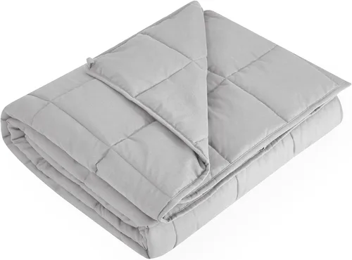 Miniatura 51 de L'AGRATY Manta con peso de 5 libras, para regazo, manta pequeña y portátil para adultos, refrescante, para viajar, relajarse y dormir, para todas