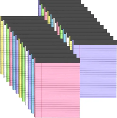 Miniatura 11 de Blocs de Notas Legales de 8.5 x 11 pulgadas, Blocs de Notas Legales de Colores, Rayado Ancho, Paquete de 10 Blocs de Notas de 8.5 x 11, Blocs