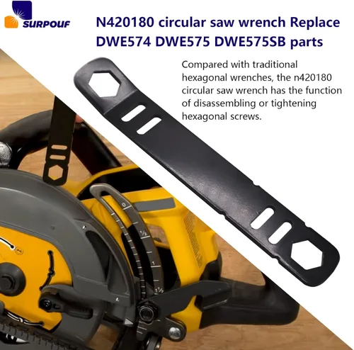 Miniatura 3 de N420180 N165861 Llave de sierra circular 60V 7-1/4 pulgadas Reemplazo DWE574 DWE575 DWE575 DWE575SB Parte