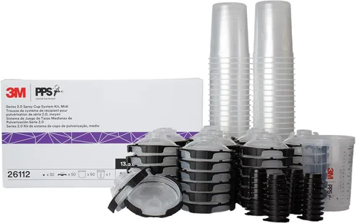 Miniatura 19 de 3M PPS 2.0 Kit de copa, tapas y forros para pistola pulverizadora, 26114, Mini, 6 onzas, filtro de 200 micrones, uso para automóviles, muebles, casa