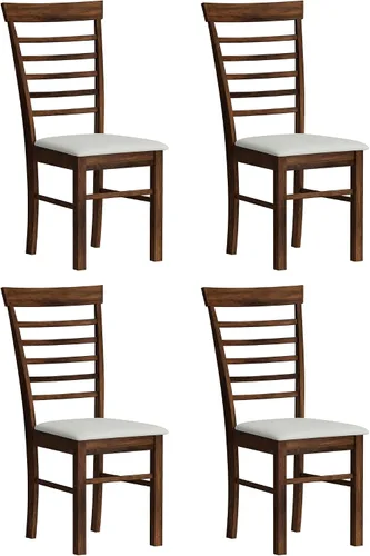 Miniatura 10 de HOMCOM Juego de 2 sillas de comedor de madera, sillas de cocina tapizadas de granja con marco de madera de goma para sala de estar, comedor, negro