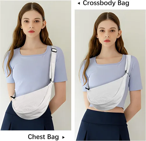Miniatura 2 de WESTBRONCO Riñoneras para mujeres y hombres, bolsa para cinturón con bolsillos con cremallera, riñoneras modernas, bolsas cruzadas ligeras de 1
