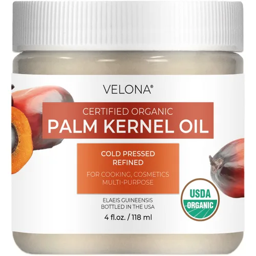 Miniatura 9 de velona Aceite de almendra de palma orgánico certificado por la USDA, 2 onzas líquidas, aceite portador 100% puro y natural, refinado, prensado