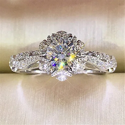 Miniatura 7 de Anillos de acero inoxidable para mujer, anillo de circón, elegante anillo de diamantes de imitación, joyería de moda para mujer, anillos de circón