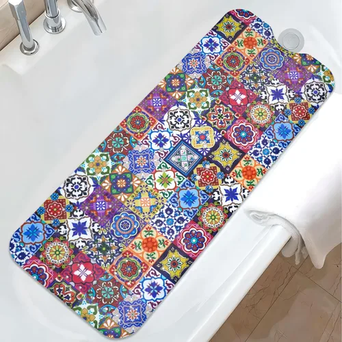 Miniatura 18 de Tapete de baño de sirena antideslizante, bonito tapete de baño de goma para bañera, tapete de baño para niños y niñas pequeñas, tapete de ducha