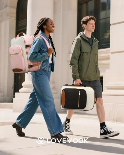 Miniatura 7 de LOVEVOOK Mochila de viaje grande para mujeres y hombres, mochila de transporte de 40 litros para aviones, bolsa de viaje para artículos personales