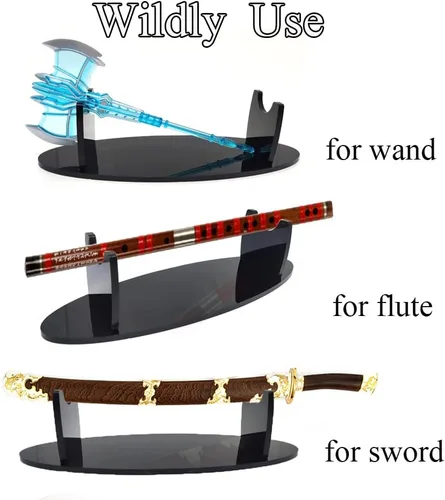 Miniatura 6 de Coret Soporte para espada pequeña para cuchillo samurái, soporte de espada de sable de luz, soporte de acrílico decorativo de escritorio