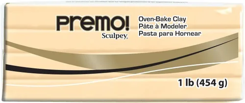 Sculpey Premo - Arcilla de polímero para horno, crudo, no tóxico, barra de 1 libra, ideal para hacer joyas, vacaciones, bricolaje, medios mixtos y