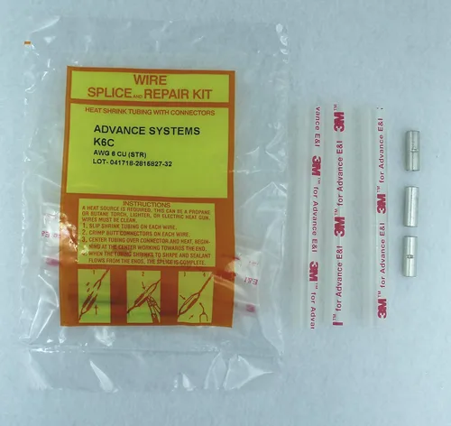 Kit de empalme de alambre de bomba sumergible K6C para reparación e instalación. #6 AWG, 3 cables. Fácil y confiable. Engarzarlo, encogerlo y
