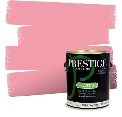 Miniatura 151 de Prestige Paints Pintura exterior e imprimación en uno, 1 galón, plano, coincidencia comparable de Valspar* Amber Rose*