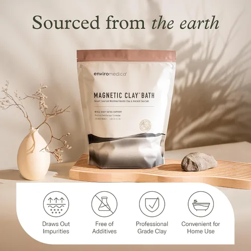 Miniatura 4 de Enviromedica Arcilla magnética - Escamas de baño de magnesio de minerales antiguos - Desintoxicación natural - Alta eficiencia de absorción