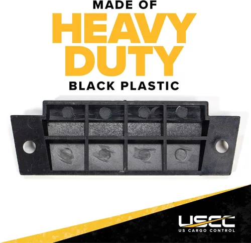Miniatura 4 de US Cargo Control Tapas de extremo E para riel horizontal E-Track (paquete de 4), tapa protectora de extremo de plástico negro duradero para rieles