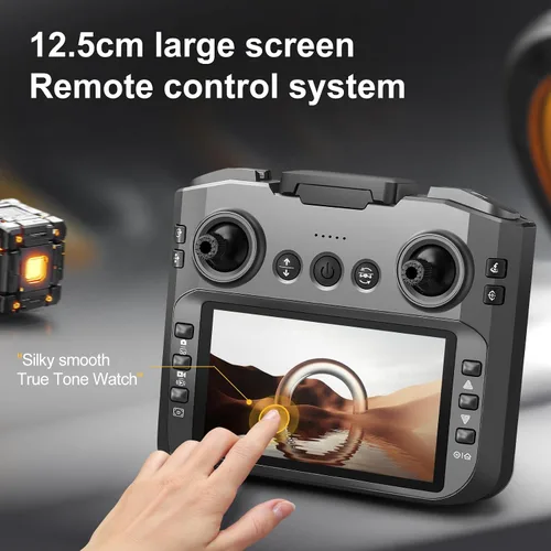 Miniatura 8 de Drone RC con cámara dual HD para adultos, drones FPV con pantalla HD en el controlador, motor sin escobillas, posicionamiento de flujo óptico, modo