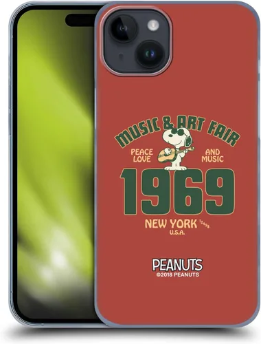 Miniatura 80 de Head Case Designs Funda rígida con licencia oficial de Peanuts Snoopy Woodstock Far Out Woodstock 50th compatible con Apple iPhone 15 Plus