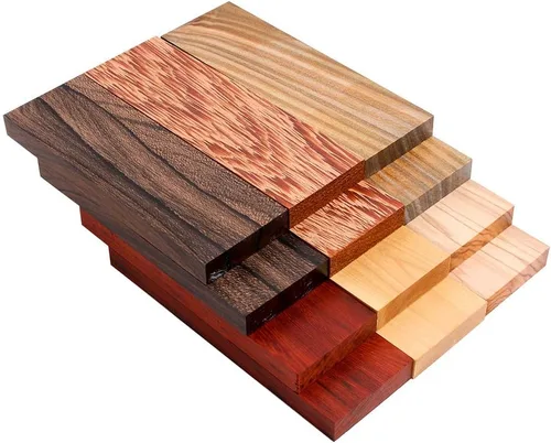 Miniatura 3 de IECAP LLC Bookmatched - Básculas de mango de cuchillo de boj - Materiales de mango de cuchillo - Básculas de madera natural para manualidades - Boje