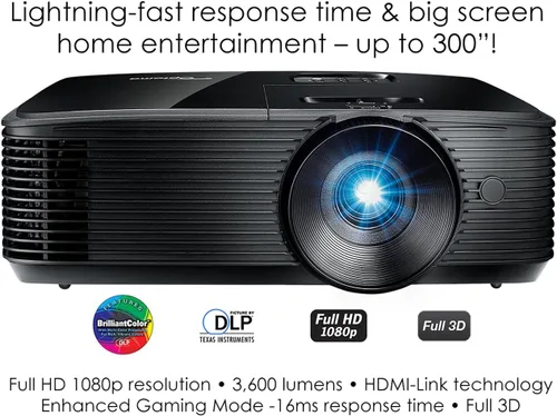 Miniatura 3 de Optoma HD146X - Proyector de alto rendimiento para películas y juegos Brillantes 3600 lúmenes Diseño DLP con un solo chip Modo