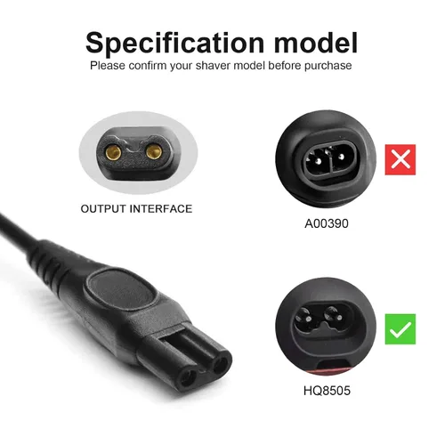 Miniatura 3 de LinMei Cable de carga USB apto para Philips Norelco QP2533 QP2520 QP2630 QP6510 QP6520 One Blade Trimmer HQ8505 HQ850 HQ840 Barbera Shaver 5V Cable
