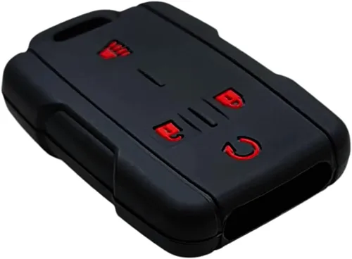 Miniatura 4 de REPROTECTING Funda de goma de silicona para llavero compatible con Chevrolet Colorado Silverado 1500 2500HD 3500HD 2012-2021 Suburban Tahoe GMC