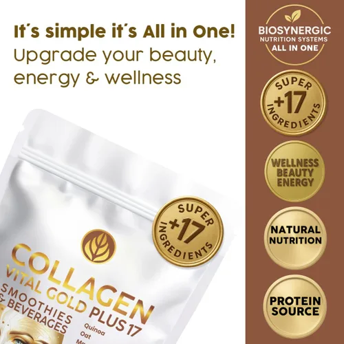Miniatura 3 de Vital Life - Polvo de péptidos de colágeno – Colágeno hidrolizado con fórmula BioSynergy y 17 súper ingredientes, sabor a cacao, 16 onzas, apoya