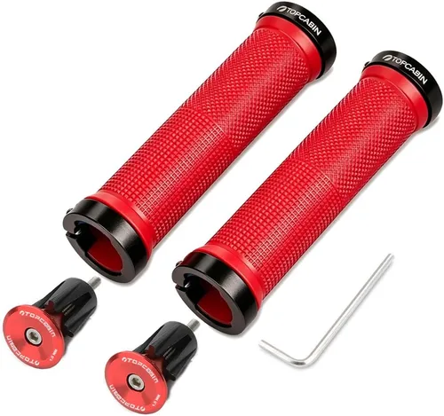 Miniatura 11 de TOPCABIN - Puños de manillar de bicicleta de doble bloqueo - Puños de goma cómodos para BMX y bicicleta de montaña