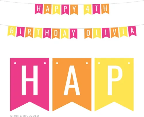 Miniatura 17 de Andaz Press Banderín colgante para decoración de fiesta, aguamarina, espuma de mar, verde menta, azul marino, feliz cumpleaños, paquete de 1