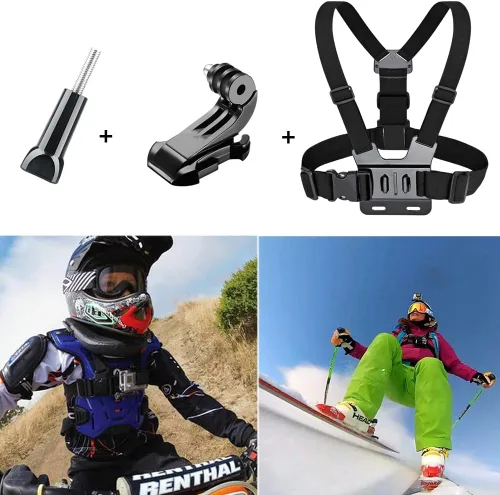 Miniatura 2 de Kit de accesorios para GoPro Hero 13 12 11 10 9 8 Max 7 6 5 4 Negro GoPro 2018 Sesión Fusion Plata Blanco Insta360 DJI SJCAM APEMAN AKASO y otras