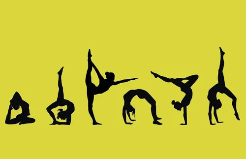 Miniatura 3 de Calcomanías de pared de gimnasia para niñas, arte de vinilo deportivo, arte de pared para habitación de los niños, decoración de pared para niñas