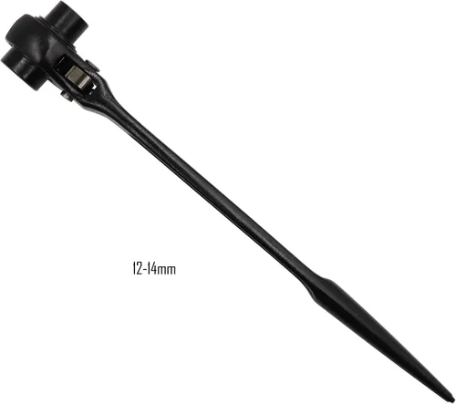 Miniatura 3 de LBY Paquete de 2 llaves rápidas hexagonales para andamio, llave de trinquete de 0.472 in/0.551 in, enchufe de doble extremo, andamio de trinquete