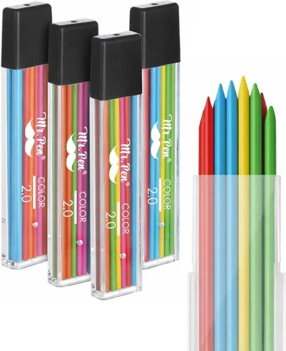 Miniatura 16 de Mr. Pen - Recambios de plomo de 0.020 in para lápices mecánicos, 600 piezas (150 por tubo) Negro, plomo de grafito 2B, repuestos de lápiz mecánico