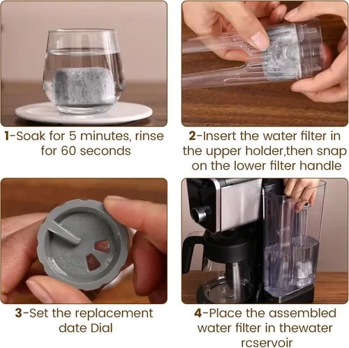 Miniatura 5 de Soporte para filtro de agua y 3 filtros de agua para cafeteras Keurig serie 2.0 compatible con K-Supreme Series, K-Express, K-Slim, K-Elite, K-Duo