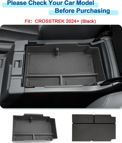 Miniatura 2 de 2024 2025 2026 Organizador de Consola Central para Subaru Crosstrek (Base/Premium/Sport/Limited/Wilderness), Bandeja de Consola para Subaru Negro