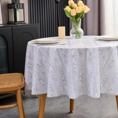 Miniatura 31 de Pioggia Mantel de vinilo con parte trasera de franela, impermeable, a prueba de aceite, mantel de PVC, cubierta de mesa de plástico lavable a prueba