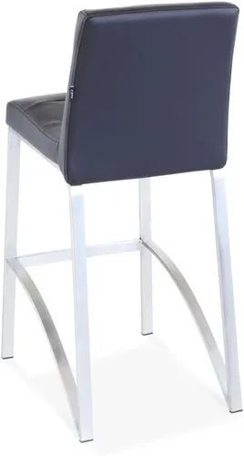 Miniatura 6 de Zuri Furniture Lynx Taburete de bar contemporáneo con base de metal, color negro