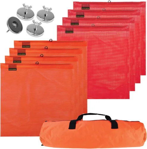 Miniatura 5 de Kit de Señales de Carga de Sobredimensionamiento, Banderas y Imanes VULCAN - Incluye 1 Señal de Carga de Sobredimensionamiento de Aluminio, 2