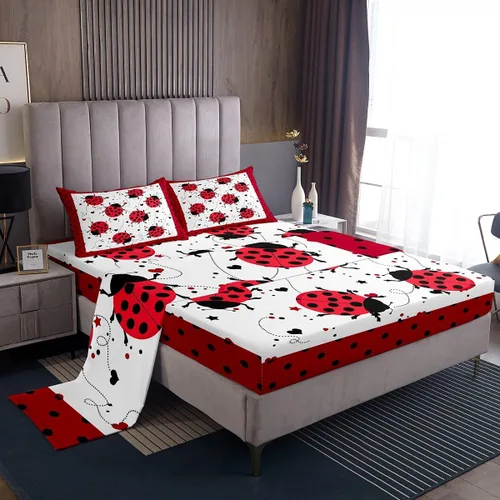 Miniatura 12 de Erosebridal Juego de sábanas 3D de mundo submarino con diseño de peces de playa, azul mar, tamaño individual, sábana bajera ajustable con diseño