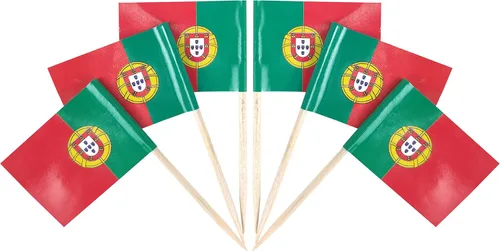 Miniatura 10 de QQSD Bandera de Albania palillo de dientes Albania Pequeña Bandera para cupcakes, 100