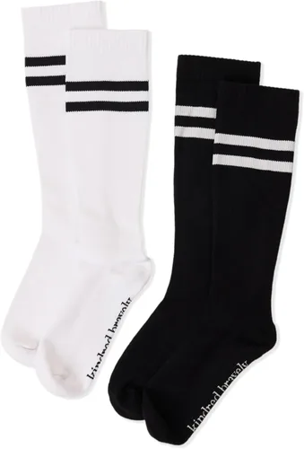Kindred Bravely Paquete de 2 calcetines de compresión graduados para circulación, embarazo, viajes (negro y blanco, pequeño)