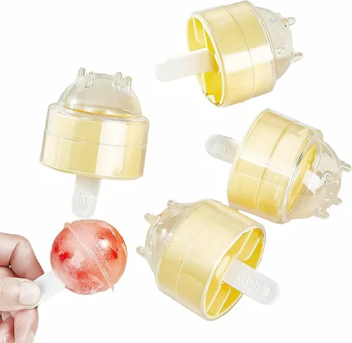 Miniatura 9 de Paquete de 4 moldes de paletas para paletas para niños, juego de moldes de silicona para hacer paletas de helados, moldes de bricolaje para helados