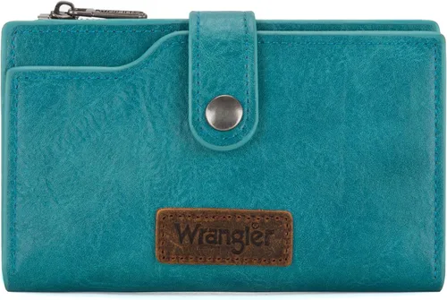 Miniatura 23 de Wrangler - Billetera para mujer con tarjetero plegable, cierre y ventana para identificación