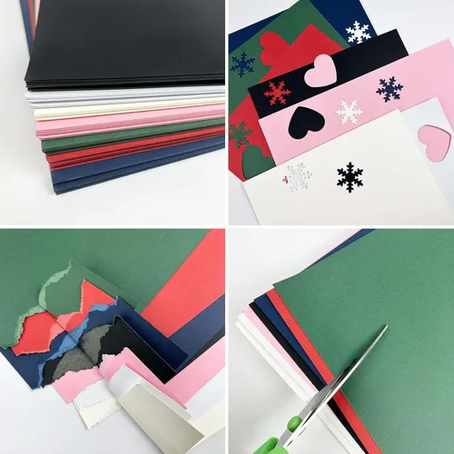 Miniatura 4 de 20 hojas de cartulina de 8.5x11", papel de construcción de 250 gsm/92 lb, papel de impresora premium para proyectos de bricolaje, suministros