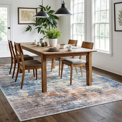 Miniatura 744 de IOHOUZE Alfombra abstracta lavable de 3 x 12 pies para pasillos, antideslizante para cocina, camino de entrada de lana sintética para interiores