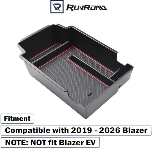 Miniatura 2 de RUNROAD Bandeja Organizadora de Consola Central Mejorada Compatible con Chevy Blazer 2025 2024 2023 2022 2021 2020 2019 Accesorios, Caja de Rojo