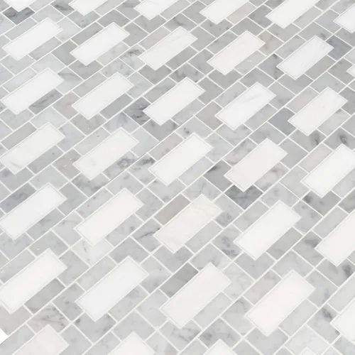 Miniatura 31 de MSI Verona Patrón Dorado 12 pulg. x 12 pulg. Azulejo de Mosaico de Mármol Montado en Malla para Pared de Baño, Piso, Salpicadero de Cocina y Verona