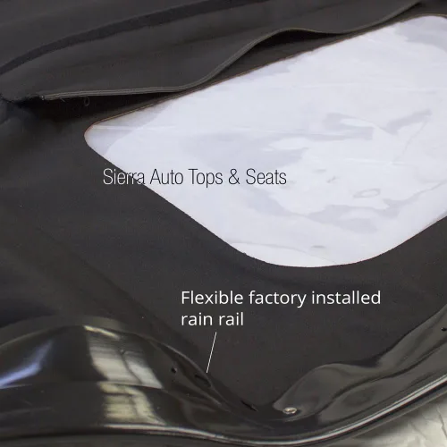 Miniatura 9 de Repuesto de techo de convertible completo de vinilo para Mazda Miata Cabriolet 1990-2005 con ventana de plástico transparente y protección contra