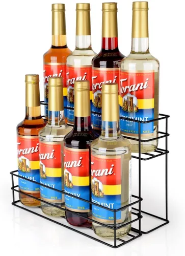 Miniatura 13 de kimilus Estante para Jarabe de Café para Accesorios de Bar de Café, se adapta a jarabe Torani y Monin, Organizador de Bar de Café con capacidad